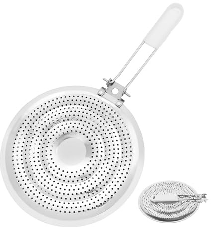 Diffusore di Calore per Fornelli a Gas, Adattatore per Cottura a Induzione in Acciaio Inox, Piastra Diffusore, Scaffale da Cucina, Conducono il Calore in Modo Uniforme, 20.5 cm