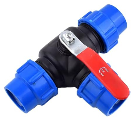 TNGYTY Valvola a Sfera a 3 Vie for irrigazione agricola | Connettore rapido da 25 mm/32 mm/40 mm/50 mm for sistemi idrici Domestici e industriali(40mm)