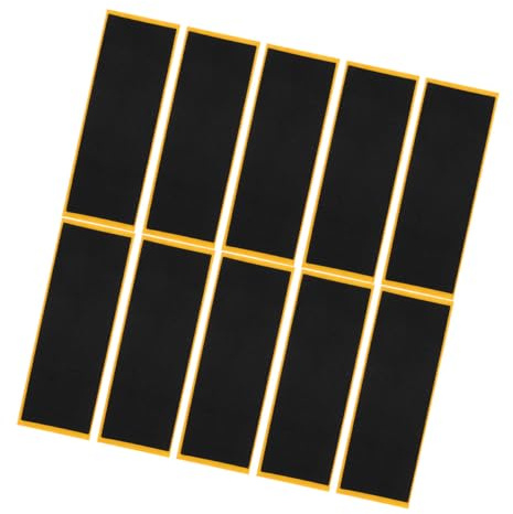 YARNOW Cinta Antideslizante para Dedos de Patineta 10 Piezas, Espuma de Agarre Resistente, Tamaño 38x110 Mm, Color Negro, Accesorios para Fingerboard y Scooters de Juguete