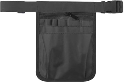 Rswnyirn Server Waist Pouch, Restaurant Waiter Waist Tool Pouch Bag, Utility Money Bag Working Serving Apron Black One Size