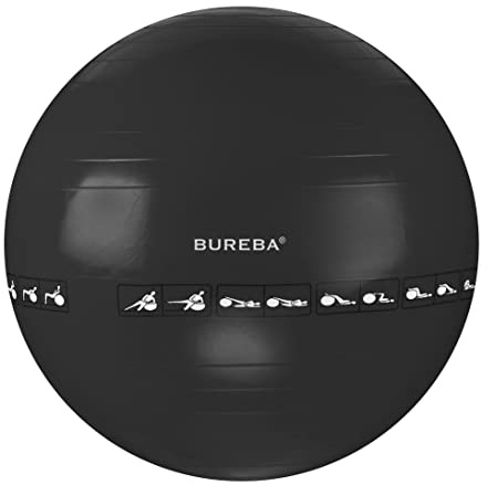 TrendySport Bureba Ball Gymnastikball inkl. Handpumpe 65cm Anthrazit