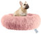 OKPOW Donut Hundebett Fuer Kleine Hunde: Flauschig Welpenbett Rund Kuscheliges - Anti Angst Katzenbett Comfy - Plüsch Haustierbett Waschbar