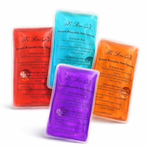 HI FINE CARE Paquete de Calor Snap Clic, Calentadores de Manos de Bolsillo Con Gel Para Camping y Actividades al Aire Libre