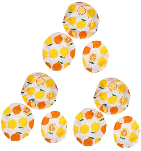 Ciieeo 9pcs Elastic Food Prep Containers Lids Reusable Bowl Covers for Noodle Bowl Salad Can Covers Fresh-keeping Wraps