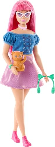 Barbie Mysteries: Beach Detectives Daisy Doll Wearing Signature Removeable Outfit with Storytelling Accessories, Including Pet Kitten