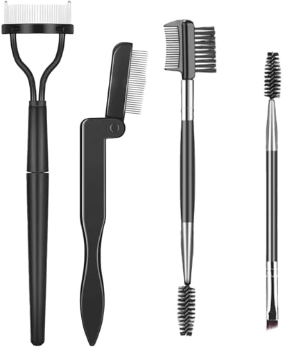 Lonwiner 4 st. ögonfransborste ögonbryn borste ögonfranskam, ögonmakeup penselset ögonfranskam ögonbrynsborste