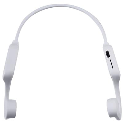 MeevrgR Casque de sport à conduction osseuse avec indice d'étanchéité IPX7, 15 heures de lecture, idéal pour les activités de plein air (blanc)