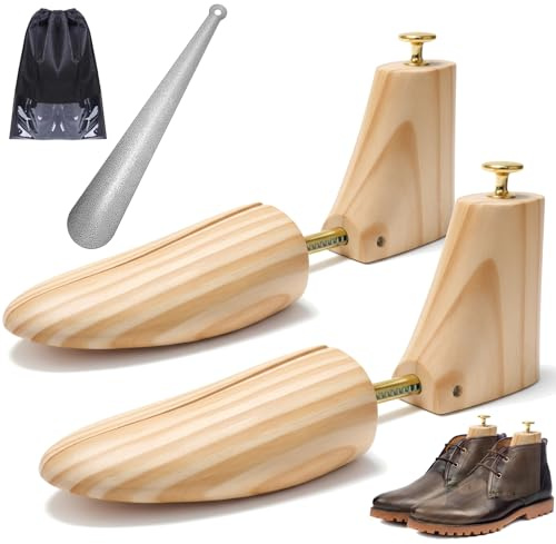 JJDPARTS Wooden Boot Tree, Shoe Tree for Boots, Shoe Stretcher & Shaper for for Men Women (L (for Men's Us 9.5-12; Wm's 10.5-13.5))