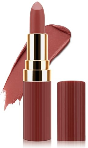 Erinde Rouge à Lèvres Rouge Mat, Haute Pigmentation, Texture Crémeuse et Hydratante, Longue Durée et Résistant à l'Eau, Brillant à Lèvres pour un Maquillage Parfait #04