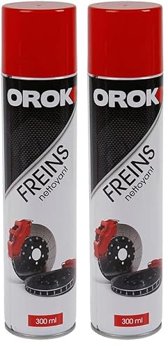 OROK - Entretien des Freins pour Auto et Moto - Spray nettoyant Frein 300ml, Bombe aérosol de nettoyant/dégraissant Frein 300ml - Super dégraissant Frein - Compatible avec Tous Types d'utilisation