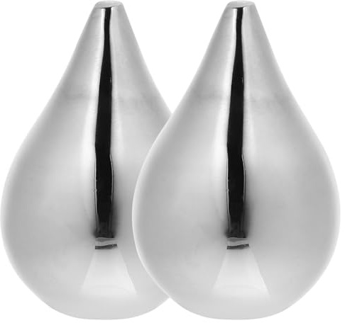 NULYLU 2pcs Stainless Steel Cubes Water Drop Shaped Wear-resistant Wine Rocks Smooth Surface Will Not Destroy Taste of Wines Cocktail Cooling Stones for Spirits Drinkers at Shopping Mall
