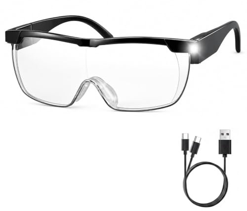 300% Magnifying Glasses with Light Magnification Glasses LED Lighted