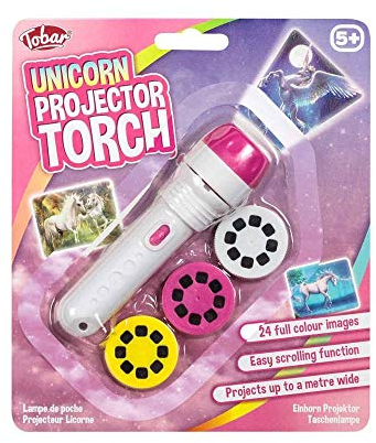 Tobar- Lampe de Poche projecteur Licorne, 38254, Assorted Designs and Colours