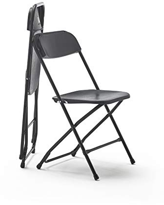 KG KITGARDEN - Pack de 2 Sillas Plegables Multifuncionales, 80x45x45cm, Negro