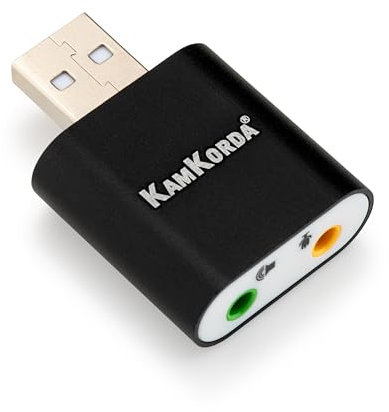 USB to AUX Adapter, Audio Jack Adapter, External Sound Card USB to Aux 3.5mm, Stereo Converter for PC