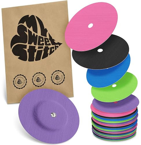 MySweetStitch - 25 x FreeStyle Libre 1 & 2 cerotti sensore, Overpatch rotondo Ø 65mm, con foro di ventilazione, cerotto impermeabile, traspirante, Rainbow