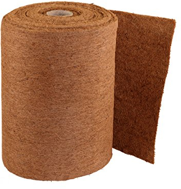 HaGa® Kokosmatta 1 m x 16 m vinterskydd på ena sidan med naturlig latex 800 g/m²