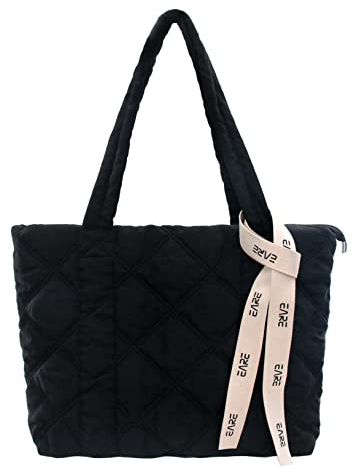 Boshiho Gesteppte Tragetasche für Damen Nylon Puffer Bag Schultertasche mit Reißverschluss Gesteppte Shopper Tasche für Arbeit, Schule, Einkaufen Reisen