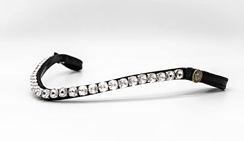 BRIDLERY Stirnriemen Stunning White (Vollblut, Schwarz)