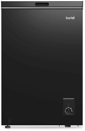 Baridi 99L Freestanding Chest Freezer With Adjustable Thermostat - Black - DH153