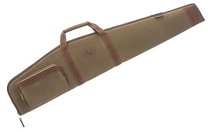 Evolution Outdoor Rawhide Waxed Canvas Lever Action Rifle Case – 44 in., Waxed Canvas, Tall Profile Firearm Bag w/Plaid Flannel Lining, Fits Scoped Rifles…