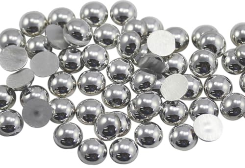 Allstarco 18mm (23/32) Cabujones redondos, Plateado, 25 uds
