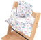 DADOUMAN Waterproof & Extra Padded Dining Chair Seat Cushion, Wipe Clean Cushion for Stokke Tripp Trapp High Chair Only, 18 L x 11 W, Cartoon Printing Each (Colorful Elephants)