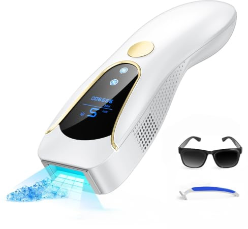 Epilatore Luce Pulsata IPL, 999,900 Luce Pulsata, 3 Modalità Avanzate, Efficace Epilatore Laser per Corpo, Ascelle, Viso, Zona Bikini