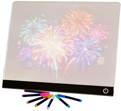 Tableau à dessin LED pour enfants, matériel de dessin effaçable, tableau de griffonnage lumineux, pour adolescents et adultes, tout-petits, maternelle, salle de classe, maison, bureau, école, salle de