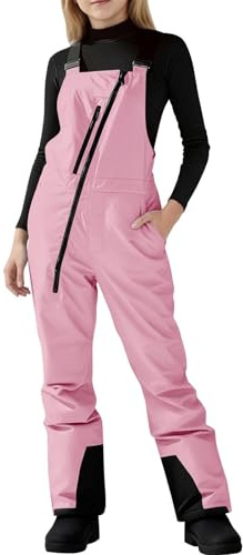 Generisch 2026 Traje de Nieve Aislado Niñas Pelele de Esquí con Peto para Deportes de Invierno al Aire Libre, Rosa., 8-9 años