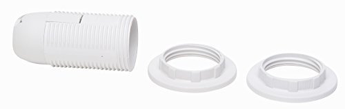 Kopp 212501049 Douille isolante E14 avec 2 anneaux porte-parapluie Blanc