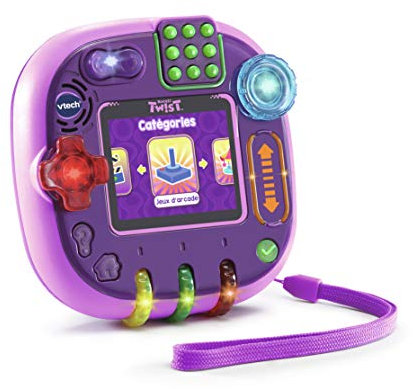 VTech - Console Rockit Twist - Console de Jeu éducative dès 4 Ans - Rose translucide (606065)