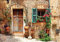 Forwall Fototapete Vlies Tapete Wanddeko Stadt Blumen - Ausblick Stadtpanorama Gasse Italien Moderne Wandtapete Wanddekoration 10388V4 254cm x 184cm Schlafzimmer Wohnzimmer
