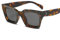 CMZYBBD Sonnenbrille Vintage Dicke Rechteck Klobige Sonnenbrille - Für Frauen Männer Retro Quadratische Dicke Rahmen Schatten Damen Brillen Fahren Damen Damen-Leopard