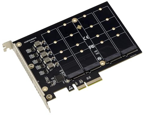 KALEA-INFORMATIQUE Scheda controller M2 PCIe 3.0 x4 per 4 SSD M.2 NVMe M Key Funziona senza modalità fork