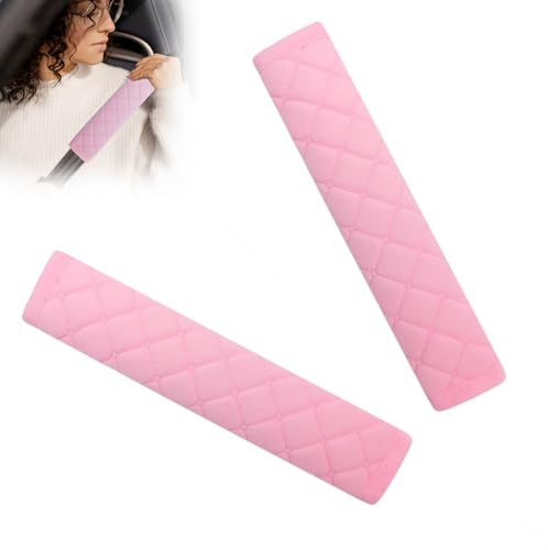 Car Seat Belt Cover Pad, Seatbelt Covers, Pink Car Accessories, 2 Pack