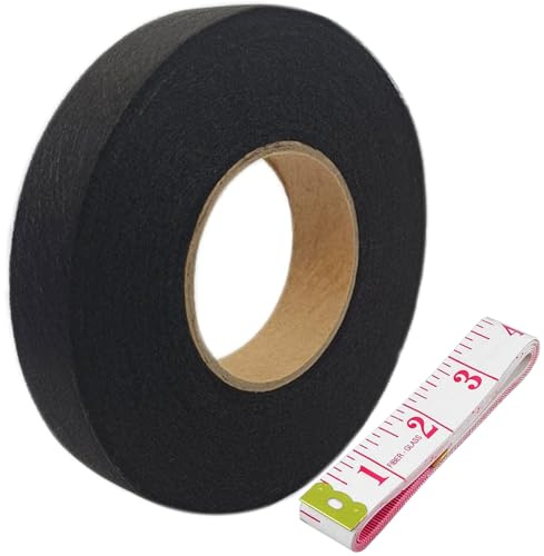 sukevitor 100M Saumband zum Aufbügeln Bügelband Saumband,Breite 20mm Saumbands zum Aufbügeln Waschfest Nahtband zum Spleißen von Stoffen, Hosen,Vorhänge,Kleidung,schwarz
