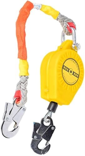Retractable Fall Arrest Device 3-20m, Green/Yellow Portable Retractable Lifeline, Profession Retractable Fall Arrest Device Aerial Work Safety, Maximum Safety And Security