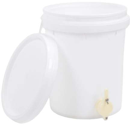 Goshyda Cubo de Miel con Puerta, Contenedor de Almacenamiento de Extractores de Miel de 5 Galones con Tapa Segura, Suministros de Apicultura para la Cosecha de Apicultura