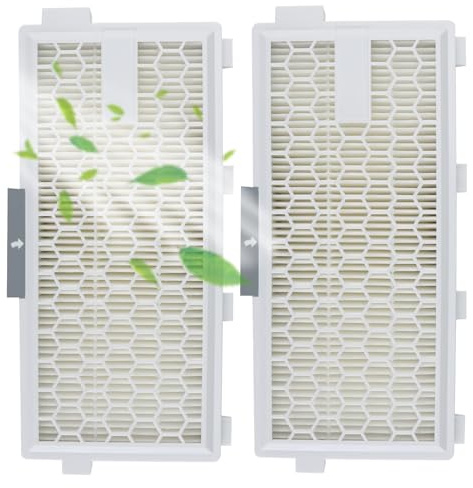 Set med 2 dammsugarfilter Air Clean Plus 50 för Miele Complete C3 C2, HEPA Airclean dammsugarfilter aktivt kol ersättning för Miele Compact C1 C2 S4000-4999 S5000-S5999 dammsugare