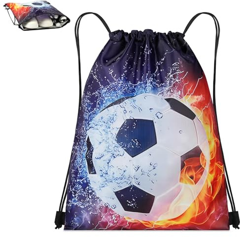 DiULi Drawstring Gym Bag, Water-Resistant High Density Polyester Sports Sack with Drawstring Closure, Lightweight Kit Bag for Football Training School Train Gym Swim Hiking