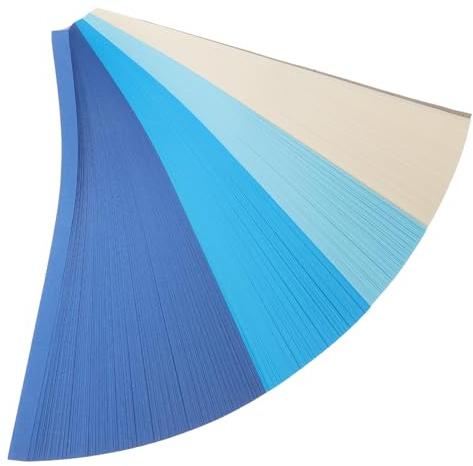 Genérico 1080 Unidades Tiras de Papel para Manualidades Forma de Estrella Azul, Kit de Papel para Origami Creativo, Adecuado para Proyectos Artísticos y Manualidades de Entretenimiento
