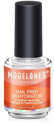 modelones Nail Dehydrator, 15 ml Acid Free Nail Prep Dehydrator for Press Ons/Acrylic Nails/Gel Nail Polish, Primer Bonder