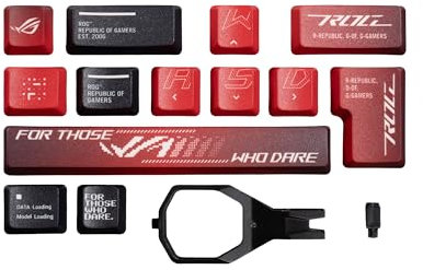 ASUS ROG Dye-Sub PBT Keycaps für ROG NX Switches - Tasten aus hochwertigem und langlebigem PBT mit sublimierten Legenden und eleganten ROG-Elementen