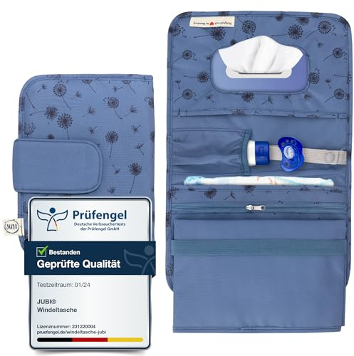 Jubi® Sac à langer avec matelas à langer portable – Grande capacité, compact, idéal pour les sorties avec bébé- bleu
