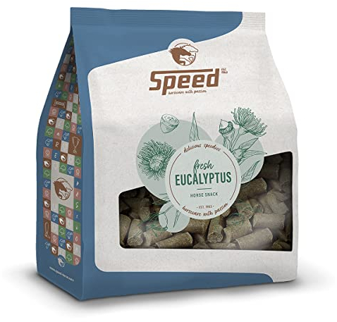 Speed Delicious speedies Eucalyptus, Pferdeleckerli mit Eukalyptusgeschmack, erfrischender Snack für jedes Pferd, Beste Zutaten, einfach praktisch (5 kg)