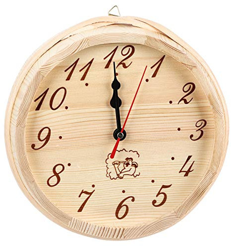 Horloge Murale De Sauna, Horloge Murale En Bois 9 Pouces Minuterie De Sauna Horloge Murale Analogique Ronde Horloge Sauna Horloge Dcorative Horloge Pour Sauna Accessoire Sauna Salle Home Decor
