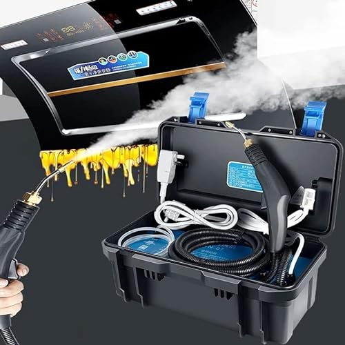 JTYX Limpiador de Vapor Comercial portátil, Sistema de Limpieza de Vapor de Alta presión de 3000 W Limpiador de Vapor presurizado Manual de 6 Bar Limpieza de 360 ​​​​° para Cocina, automóvil