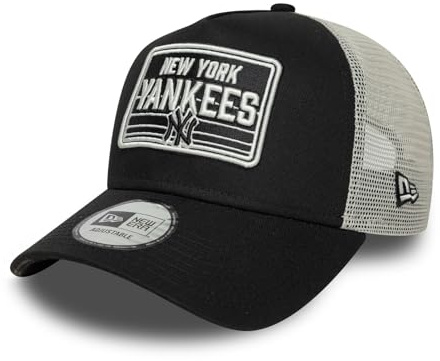 New Era Cotton Patch Yankees Trucker KepsEra Damer/Herrar - curved brim cap basebollkeps keps Snapback, med skärm, skärm Vår-sommar Sommar - One Size svart-grå