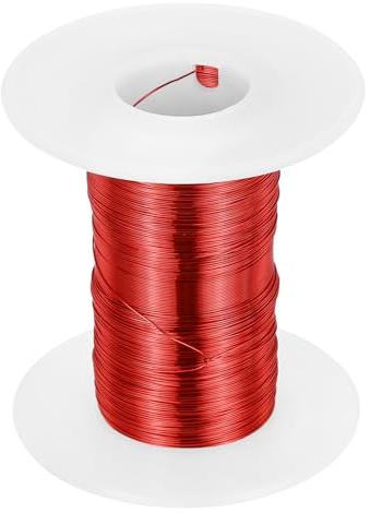 sourcing map 30 AWG Magnet Wire, 30 Gauge / 0.25mm Enameled Copper Wire, 2 oz Magnetic Coil Wire for Transformer, Motor, Electric, 155C(311F)